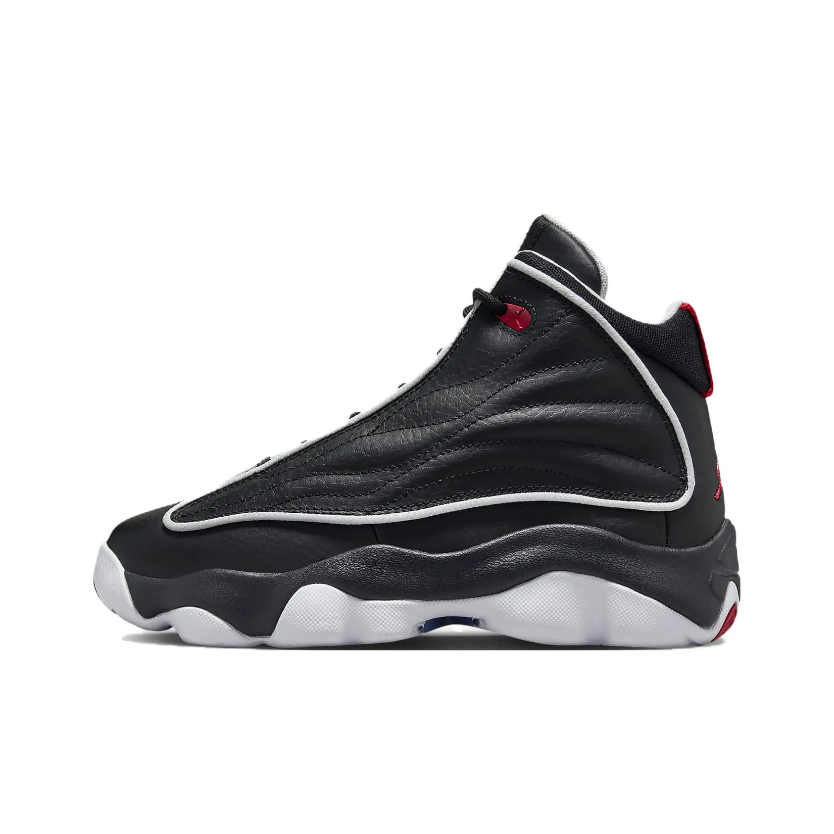 Джордан Pro Strong Slip-Resistant Shock Absorbers High Top Детские Баскетбольные Кроссовки Черный Белый Красный Подростки