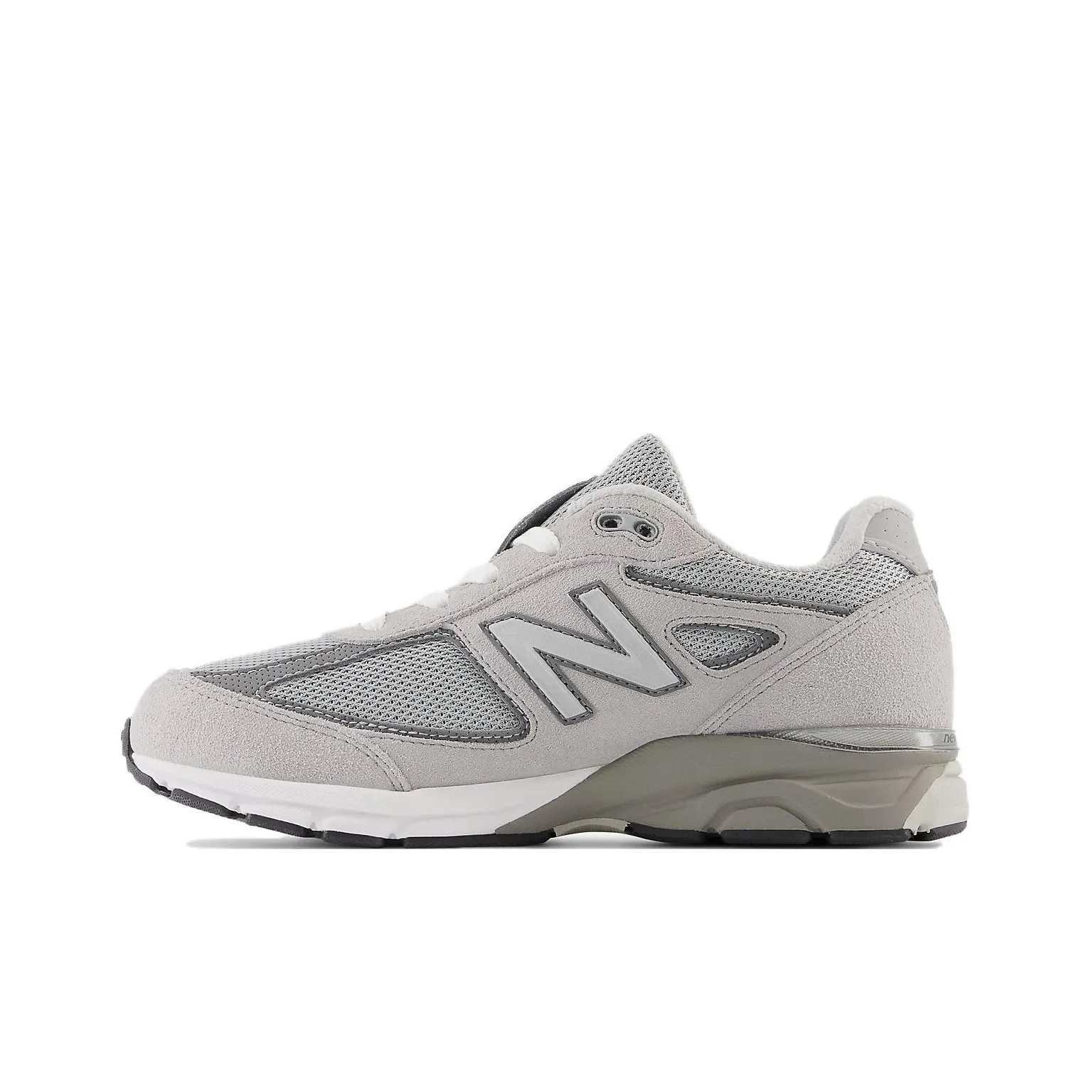 New Balance NB 990 V4 Slip Resistant Cushioning Low Top Kids' Running fall shoes Cool Gray & Silver Thread Teenagers