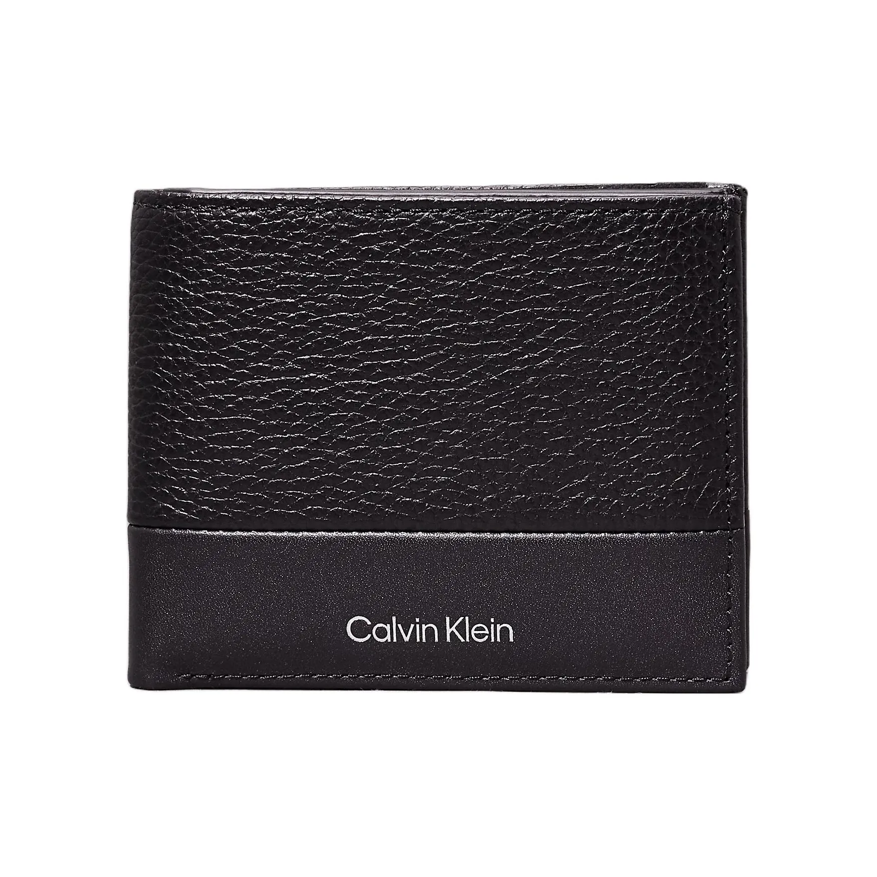CALVIN KLEIN Litchi Grain Leather Wallet Men's Black