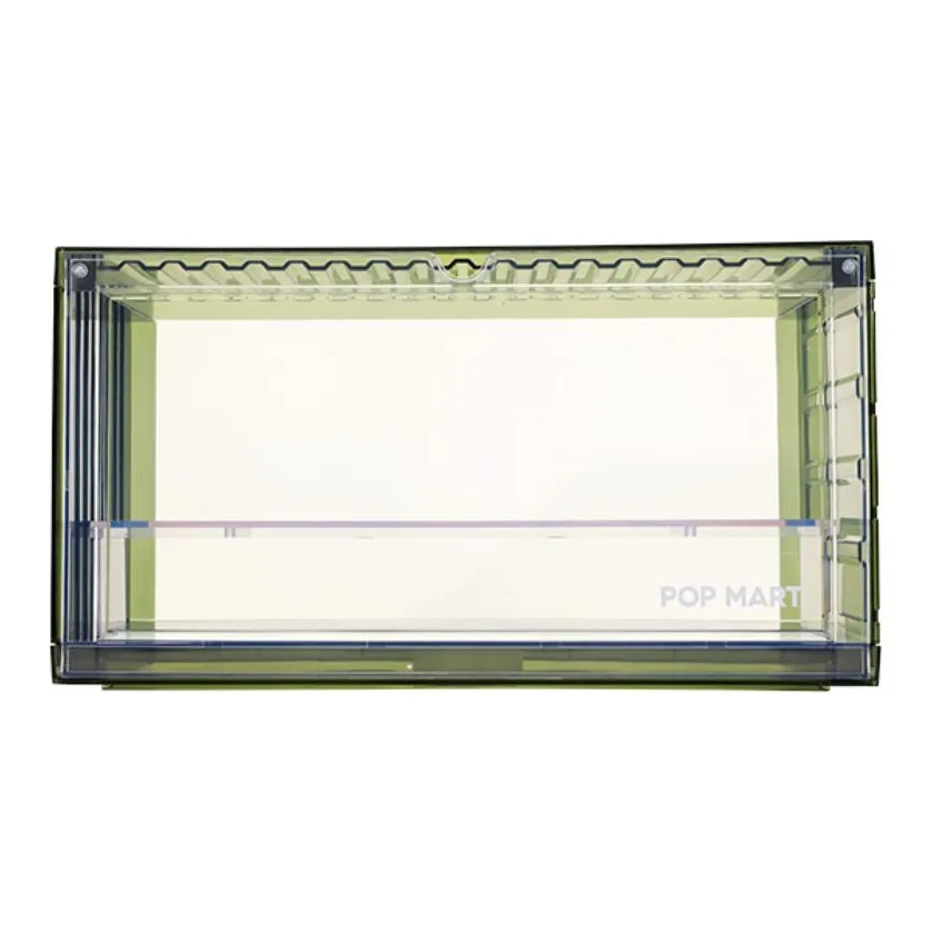 POP MART Interlocking Display Box HD Прозрачный Зеленый Модель Аксессуары