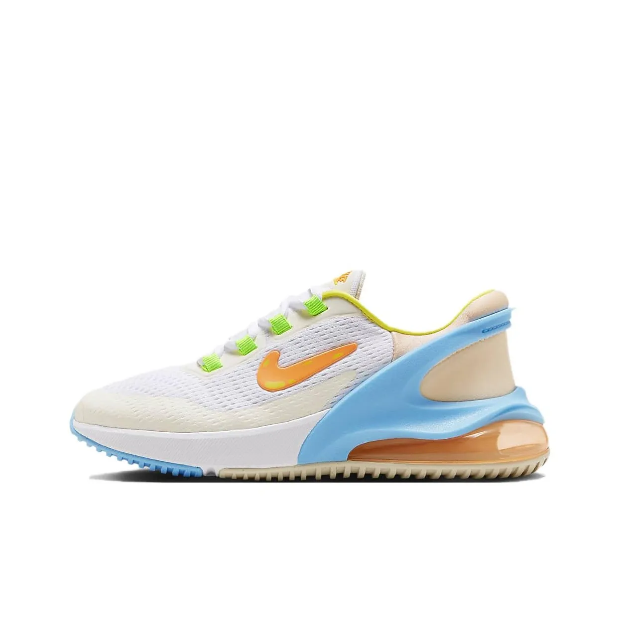 Nike Air Max 270 Go Low Топ KIDS Lifestyle Shoes Белый Синий и Оранжевый