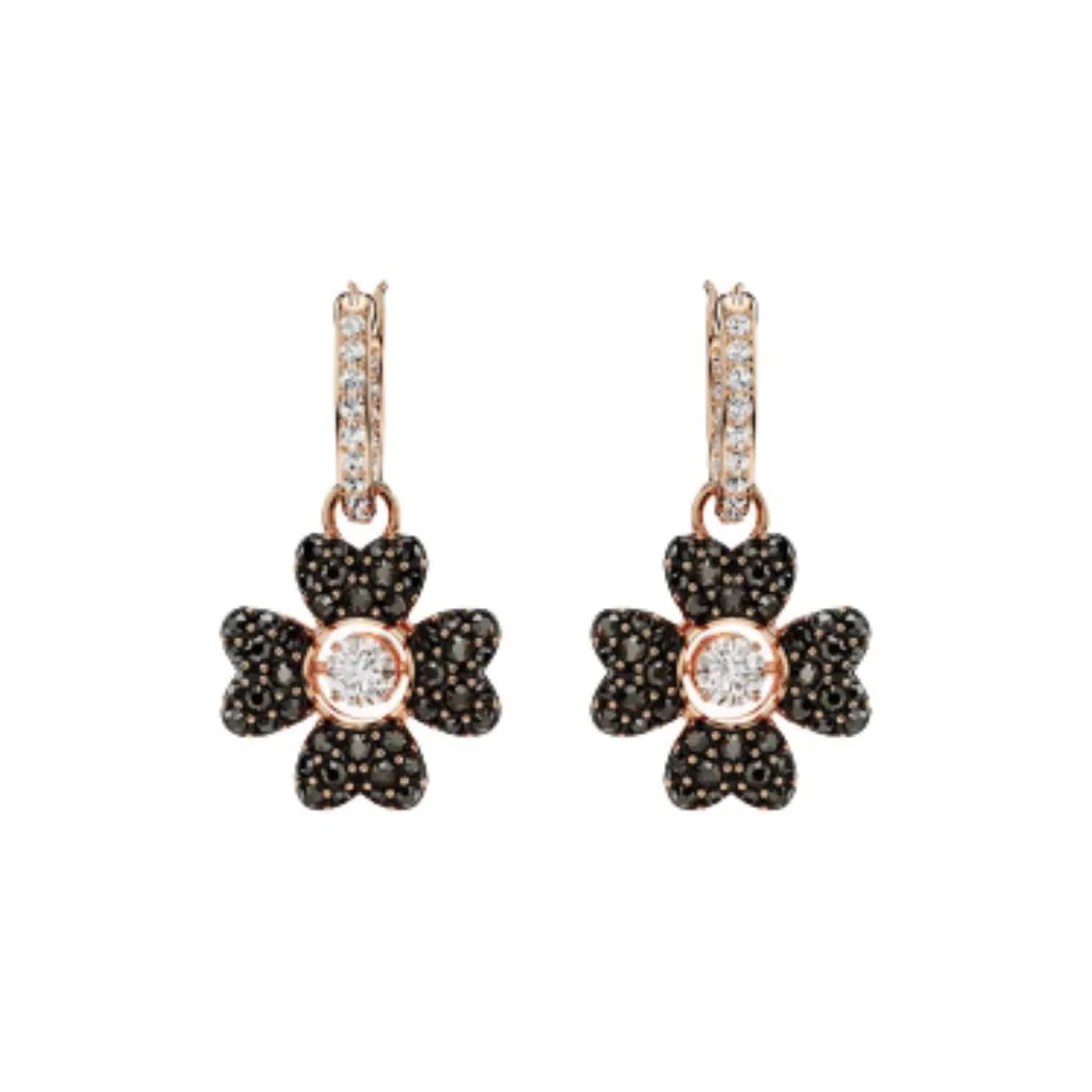 Swarovski Искусственный кристалл Серьги Женские Черный