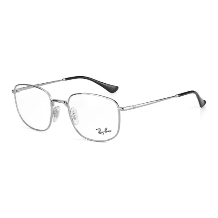 RayBan Пластиковая оправа Металлические квадратные оправы для очков Унисекс Серебряный