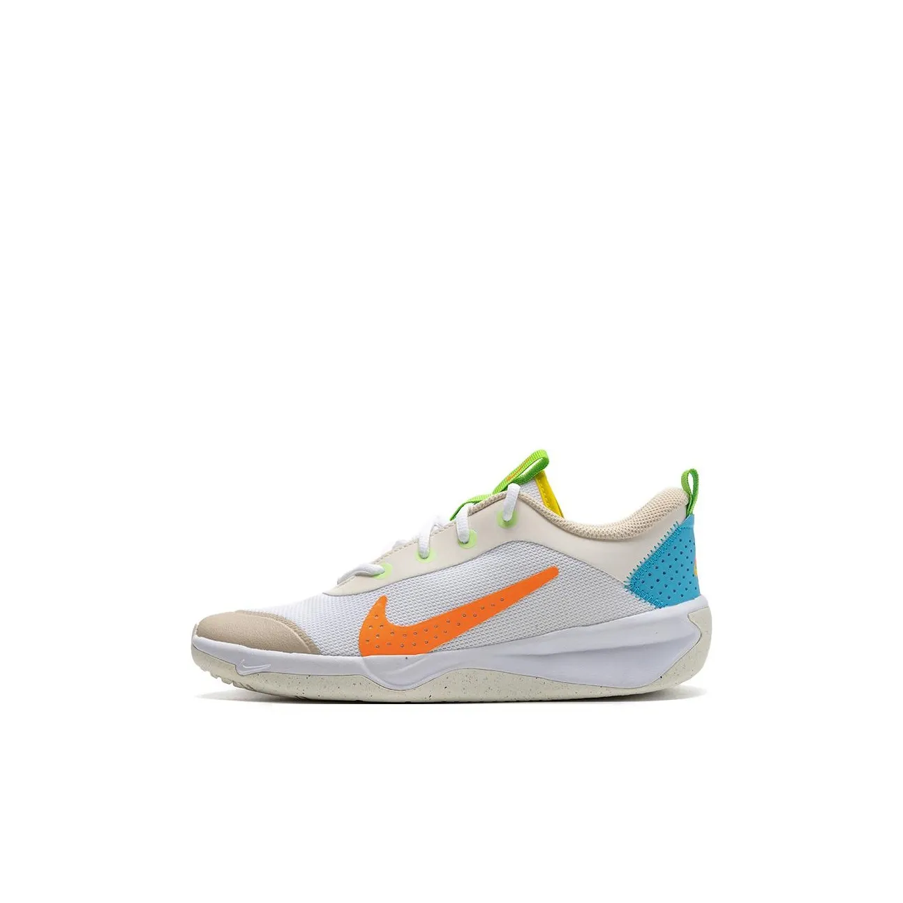 Nike Slip-Resistant Abrasion-Resistant Low Top Kids Lifestyle Shoes White Orange Kids Найк Slip-Resistant Abrasion-Resistant Низкий Топ Детские Lifestyle Обувь Белый Оранжевый Детский