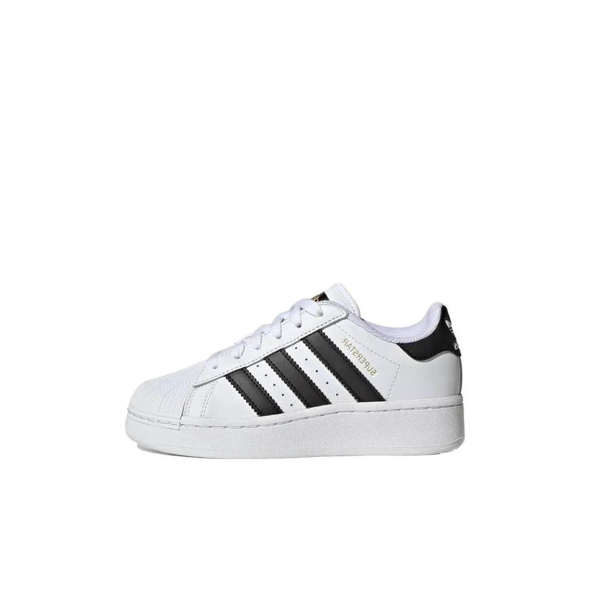 Adidas SUPERSTAR XLG Anti-Slip Wear-Resistant Low-Top Kids' Skateboarding Shoes White Kids'