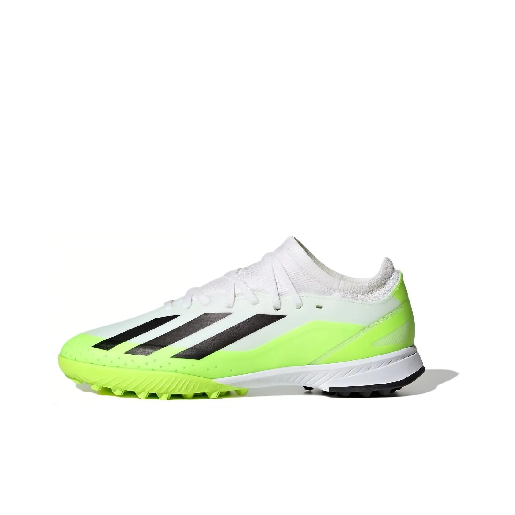 Adidas X Crazyfast.3 TF J Амортизация Износостойкий Низкий Топ Детская Футбольная Обувь Зеленая