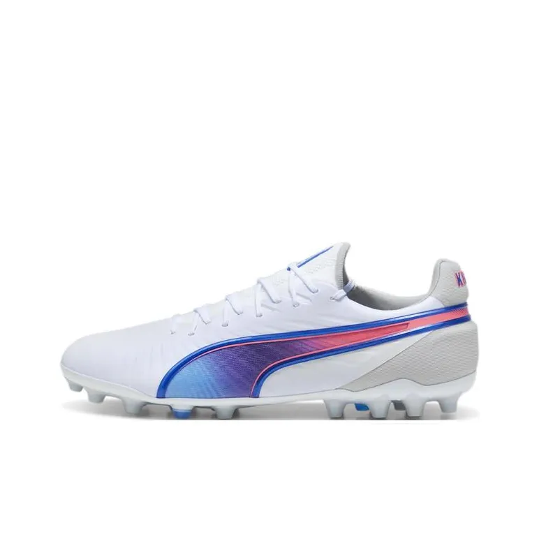 PUMA King Ultimate MG Multi Ground Artificial Ground Soccer Shoes Men's White Blue