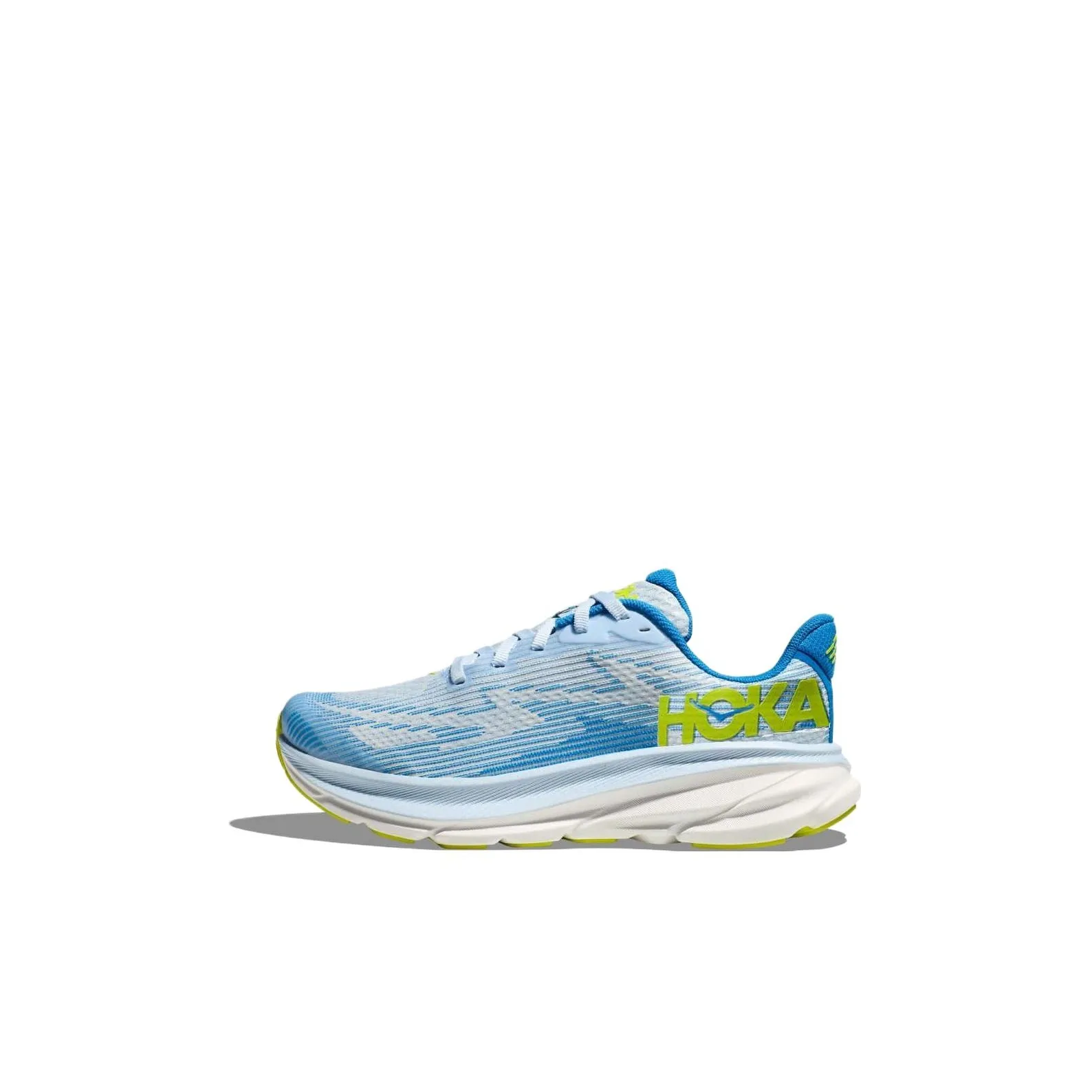 HOKA ONE ONE Clifton 9 Cushioning, Slip Resistant, And Abrasion Resistant Low Top Kids' Running Shoes Blue Kids'