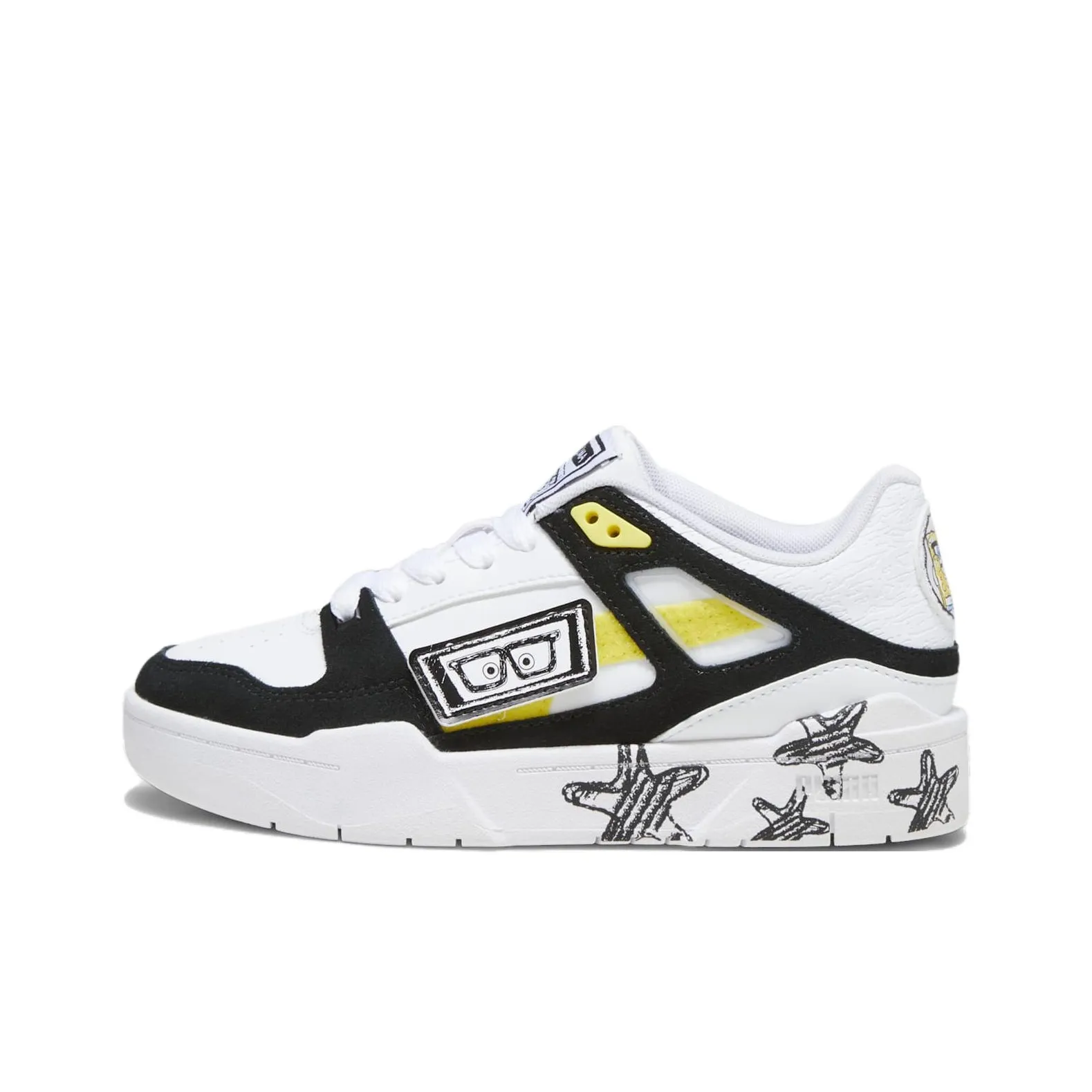 PUMA X SPONGEBOB Low Top Kids' Skateboarding Shoes White Teenagers