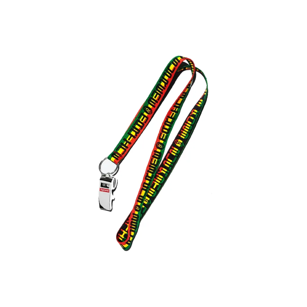 Supreme With Whistle Necklaces Unisex Multicolor