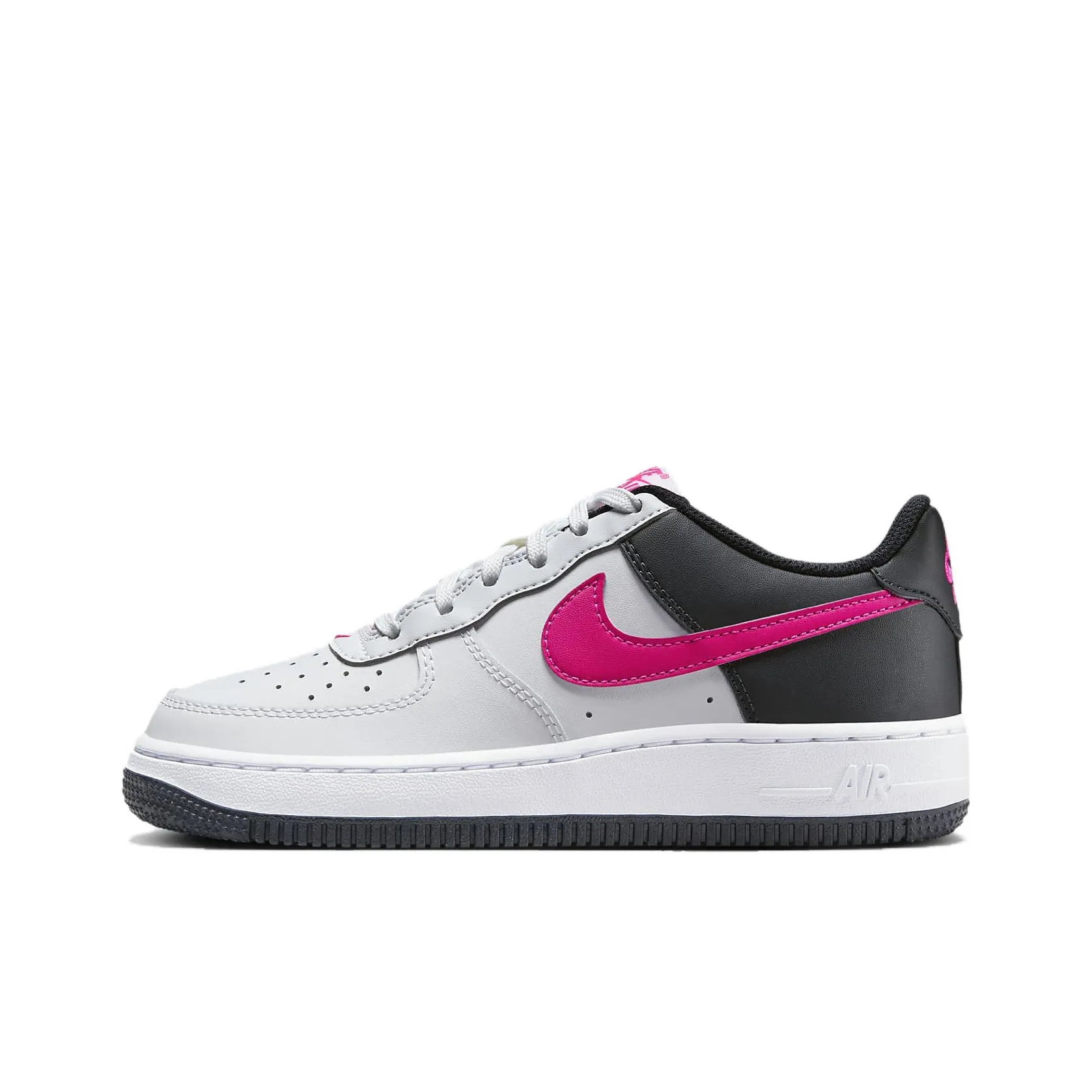 Nike Air Force 1 Abrasion Resistant Breathable Low Top Kids Fit Black White