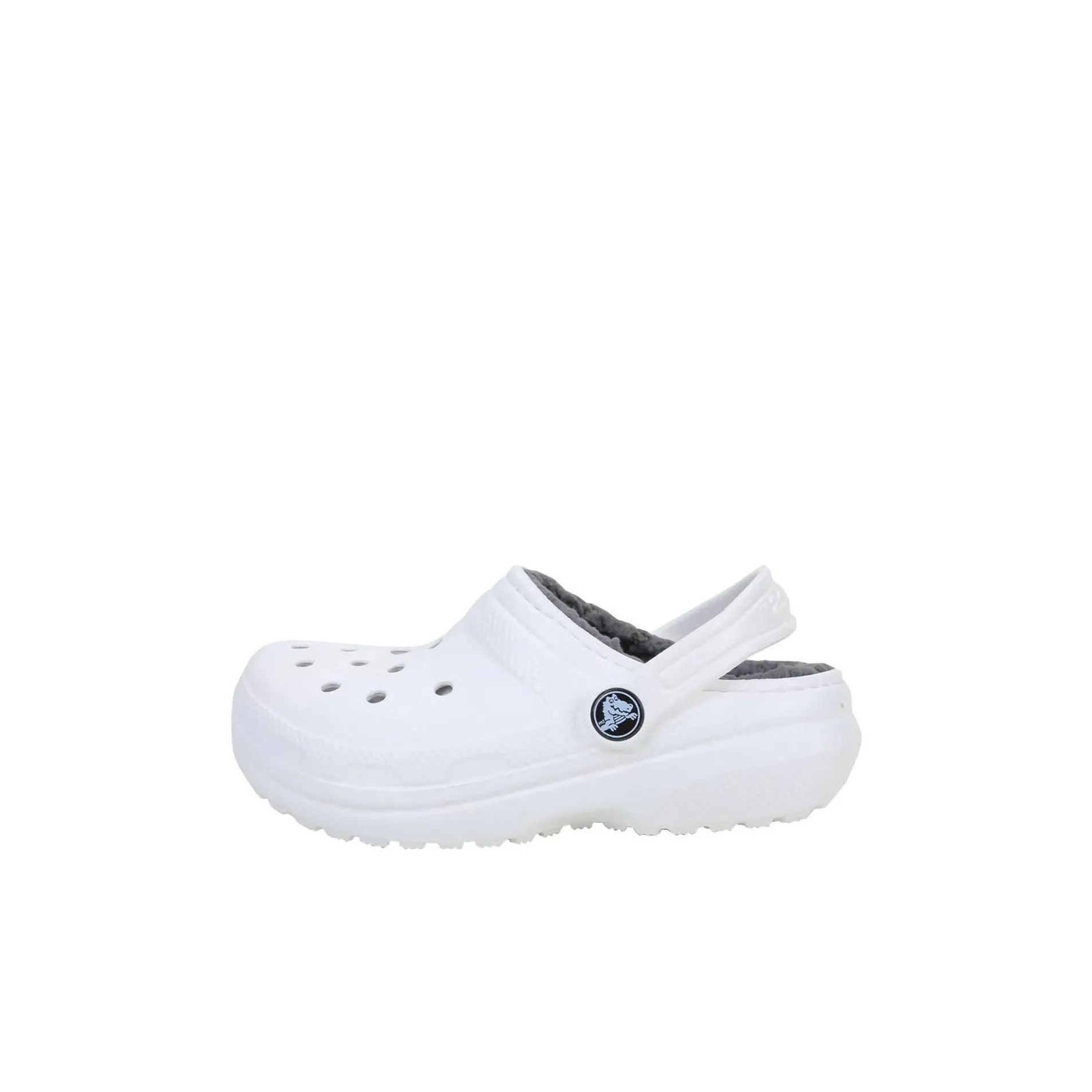 Crocs Classic Lined Термические Домашние Тапочки Белые Серые Малыш
