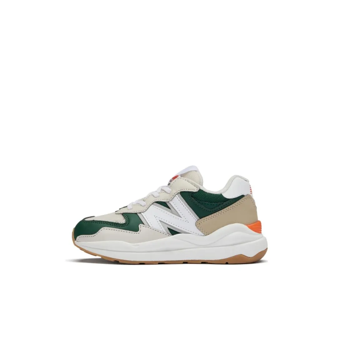 New Balance совместный бренд Амортизация Износостойкий Низкий Топ Детская Беговая Обувь Бежево-Зеленый Малыш