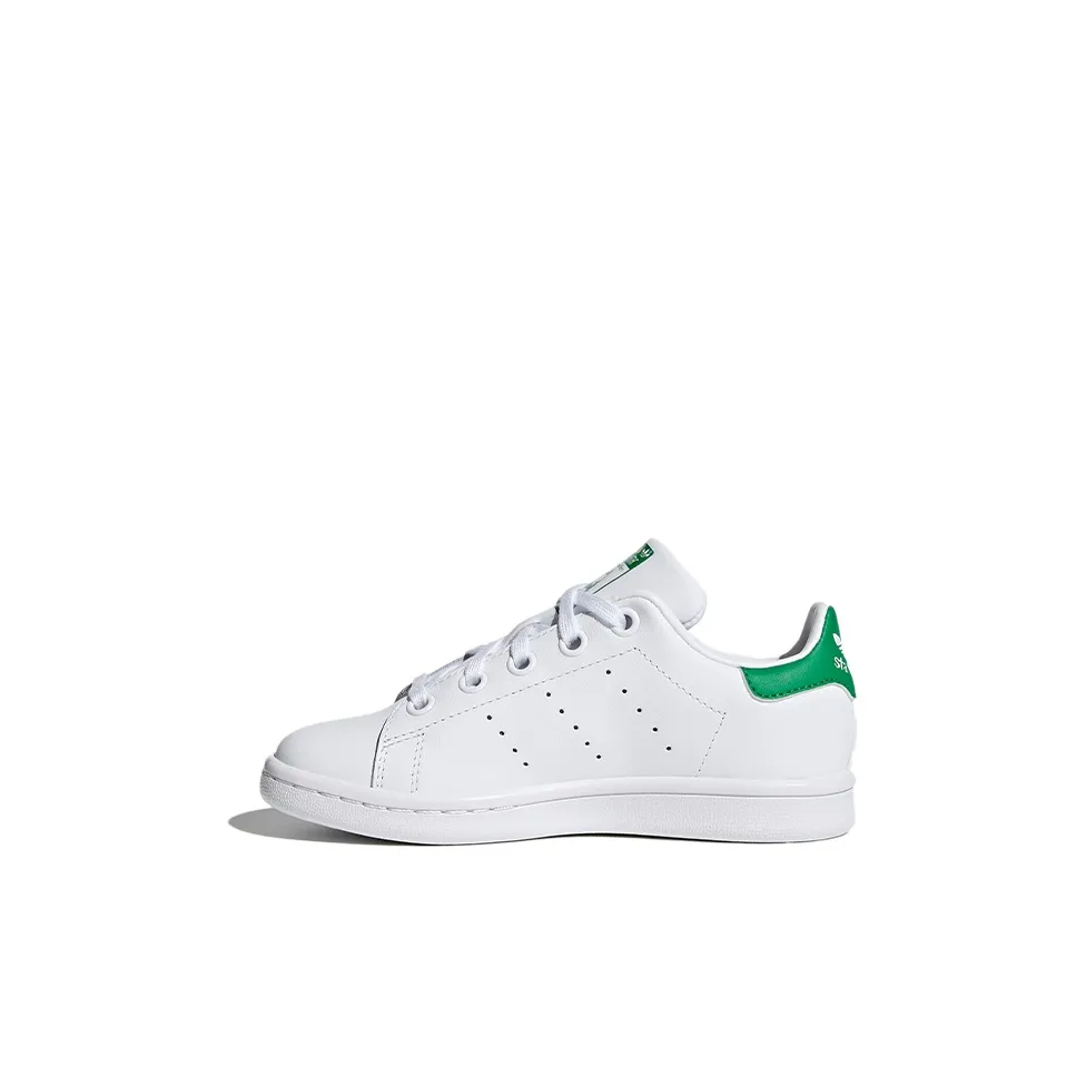 Adidas Originals Slip Resistant Abrasion Resistant Низкие Кроссовки для скейтбординга Белые Зеленые Детские Возраст 3-7 лет