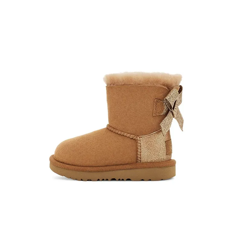 UGG Теплоизоляционные Устойчивые к истиранию Зимние ботинки Каштановые для детей 3-7 лет