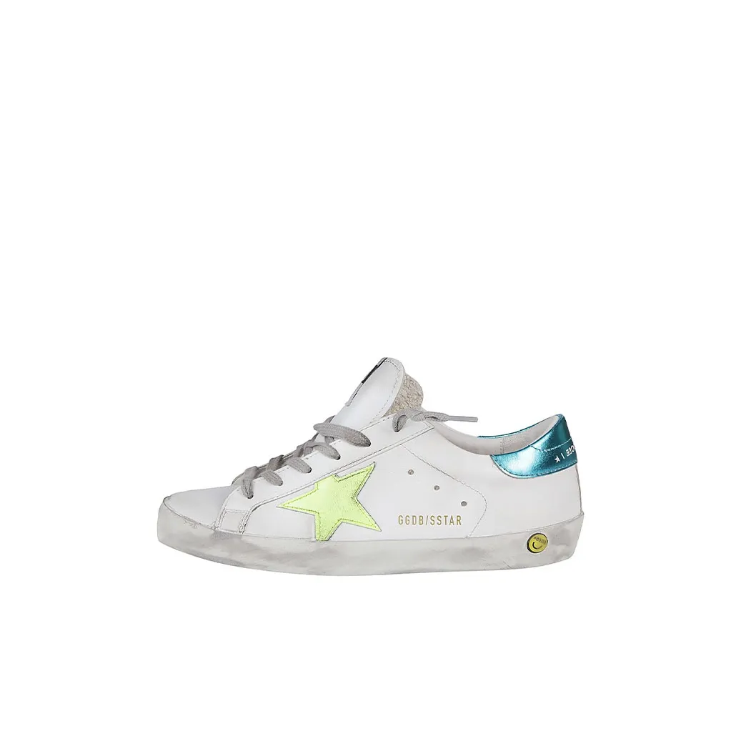 Golden Goose Super Star Low Top Kids' Skateboarding Shoes White Blue Kids'