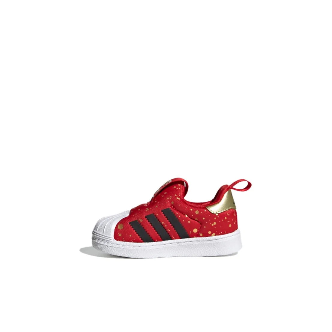 Adidas Originals SUPERSTAR 360 Дышащие Низкие Кроссовки для Скейтбординга Красные Белые Для Малышей и Детей