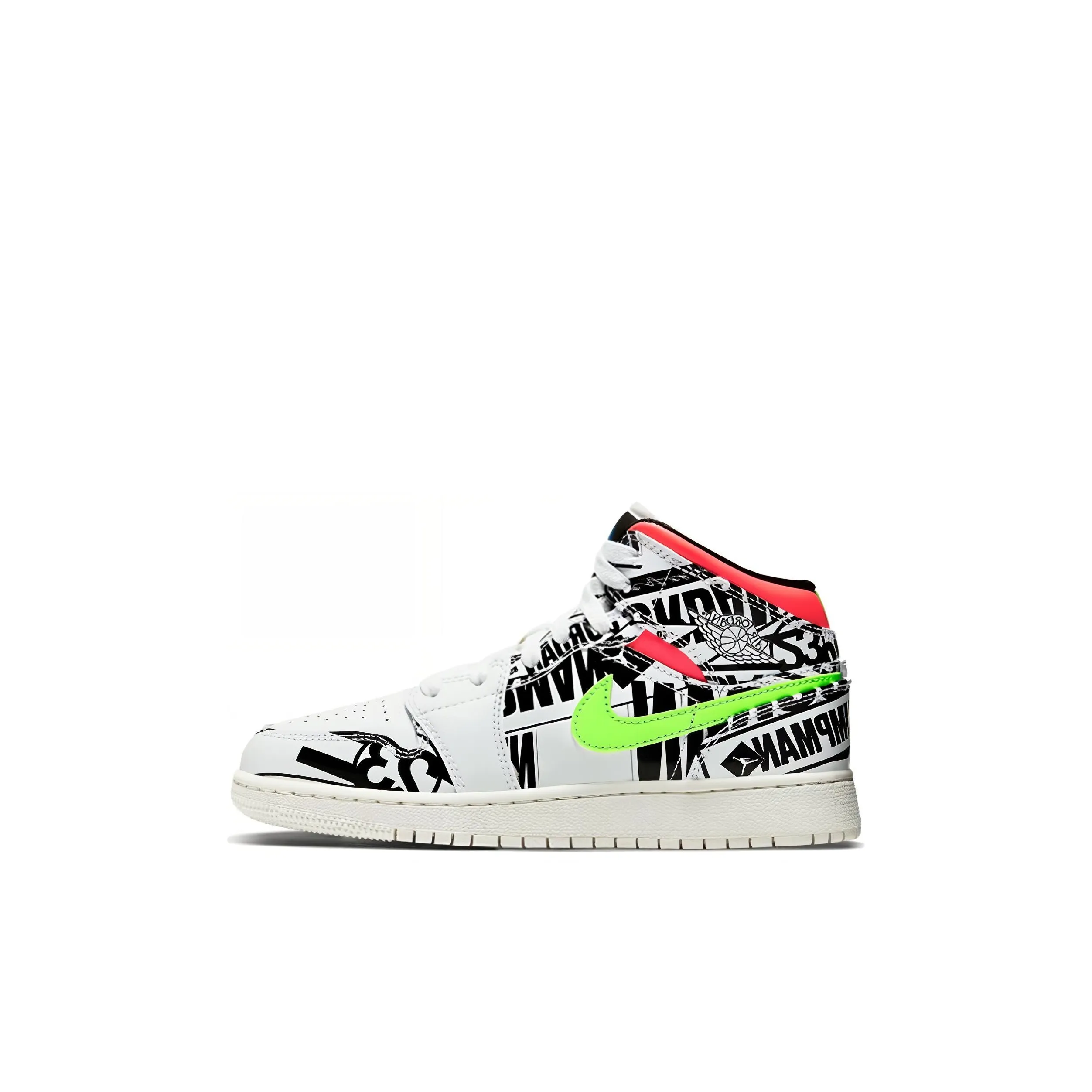 Jordan 1 Mid GS All Over Logos