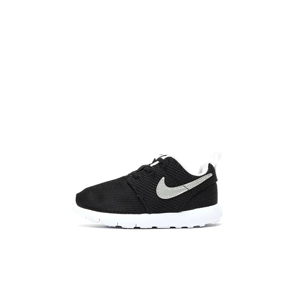 Nike Roshe One Oreo Низ Резистентный к истиранию Низкий Топ Беговые кроссовки Черный Для малышей и детей дошкольного возраста