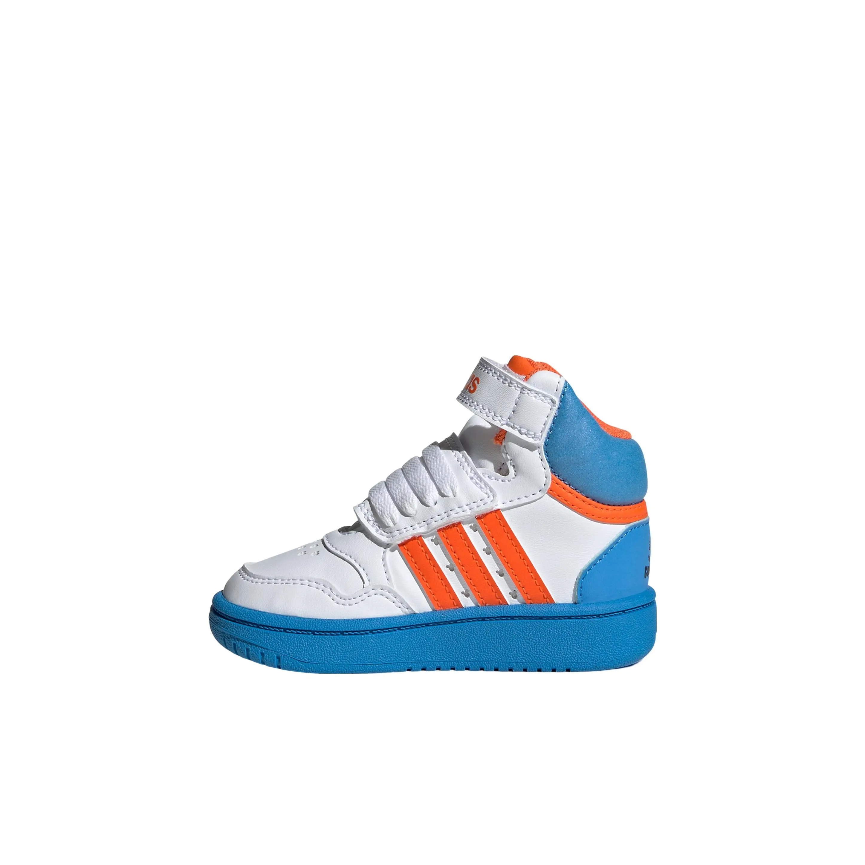Adidas Neo Hoops Mid Slip Resistant Shock Absorbers с антискользящими свойствами и устойчивыми к истиранию MID Топ Обувь для малышей Малыш