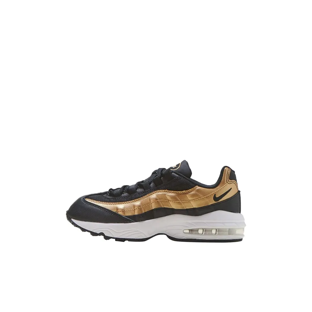 Nike Air Max 95 Kids Lifestyle Shoes Black Gold Children Aged 3 7 Years Old