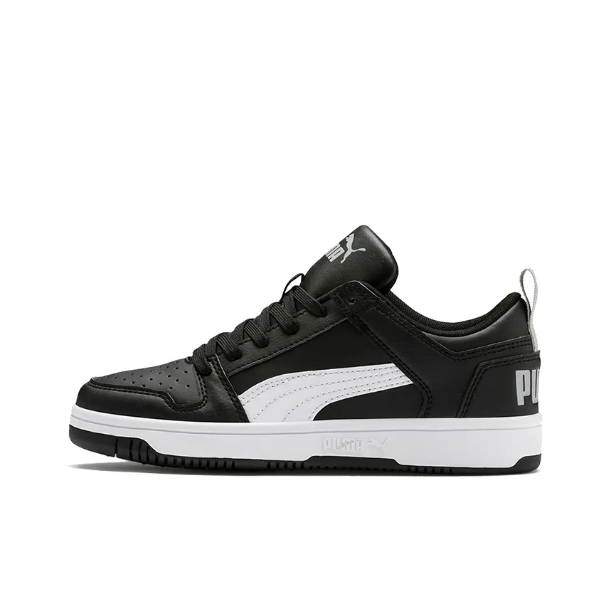 PUMA Rebound Layup Lo Low Топ Баскетбольные кроссовки Черный белый Подростки