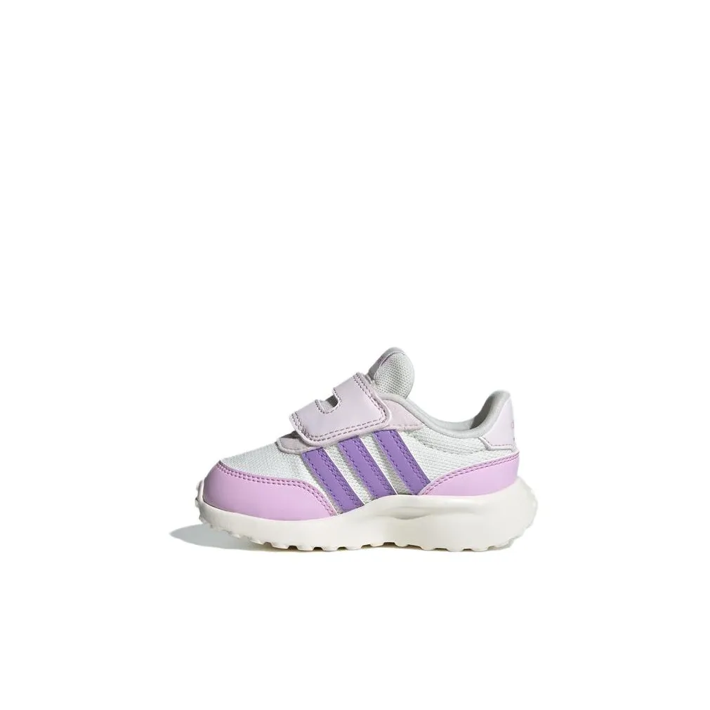 Adidas Neo Run 70S Slip-resistant Abrasion-resistant Низкий топ Обувь для малышей Белый Розовый Infant и Toddler