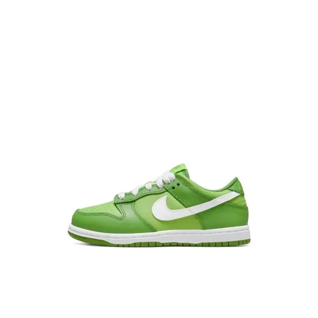 Nike Dunk Kermit Low Топ Детские Скейтбординги Зеленый Белый Дети Возраст 3-7 Лет