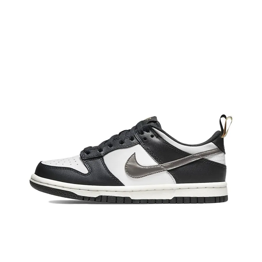 Nike Dunk Low Black White Metallic GS
