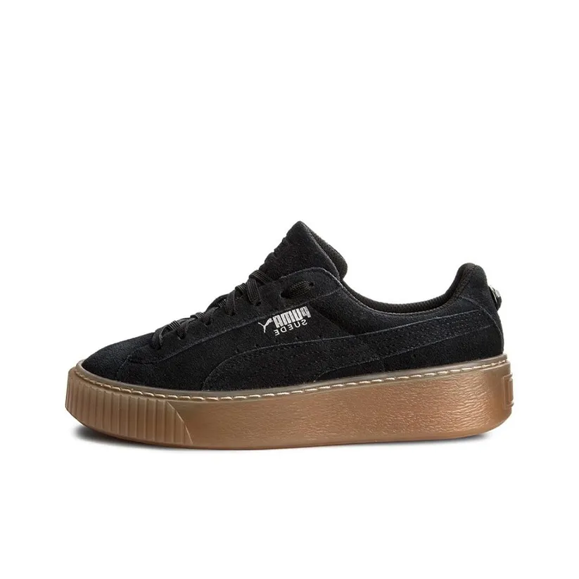 PUMA Vikky Platform Jewel Low Top Kids' Skateboarding Shoes Black Teenagers