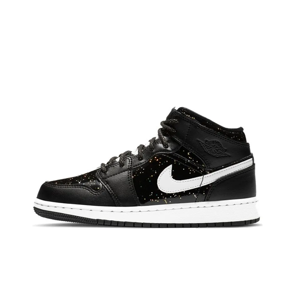 Jordan 1 Mid Black Speckle GS