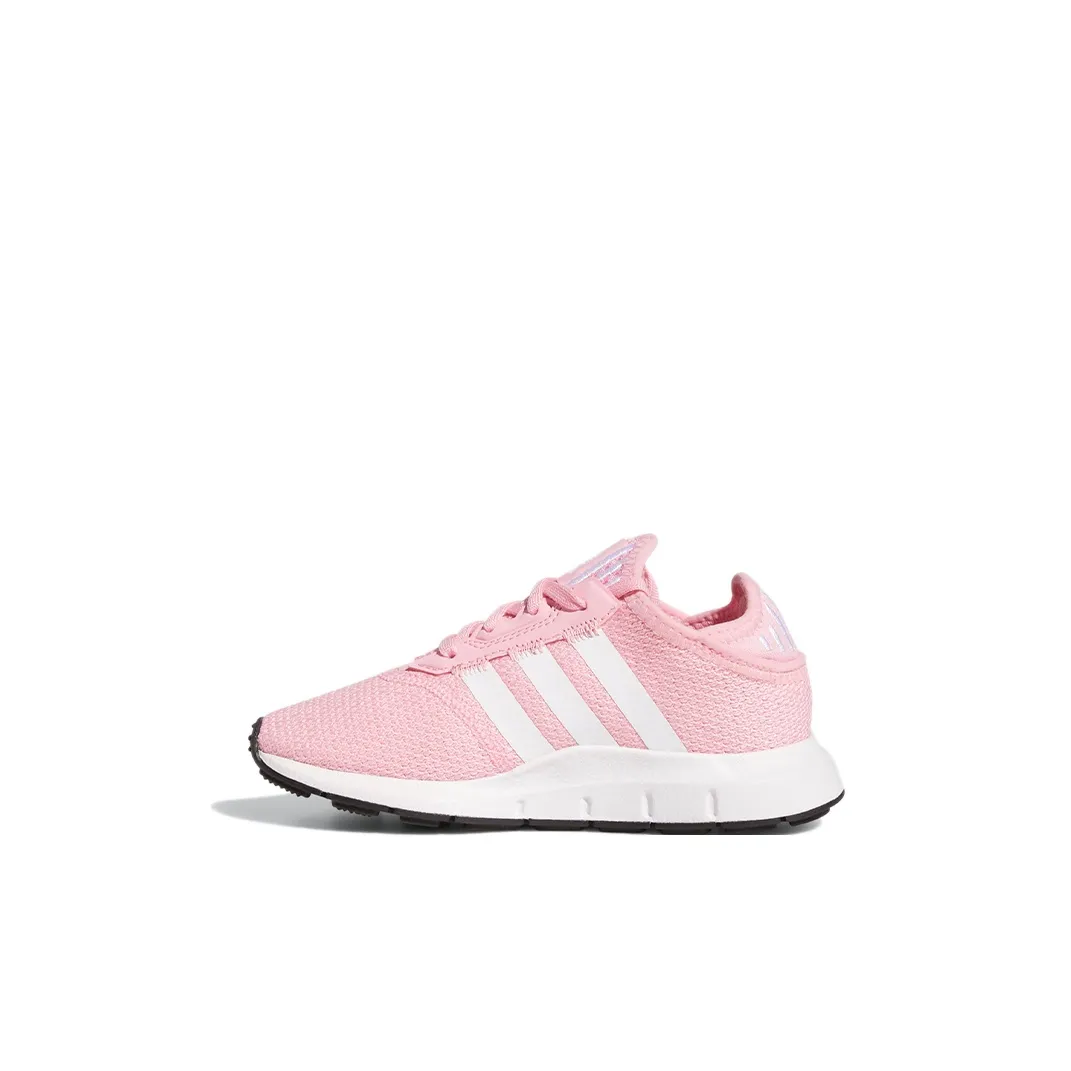 Adidas Originals Swift Run X Дышащий Низкий Топ Детская Беговая Обувь Розовая для Детей Возрастом 3-7 Лет