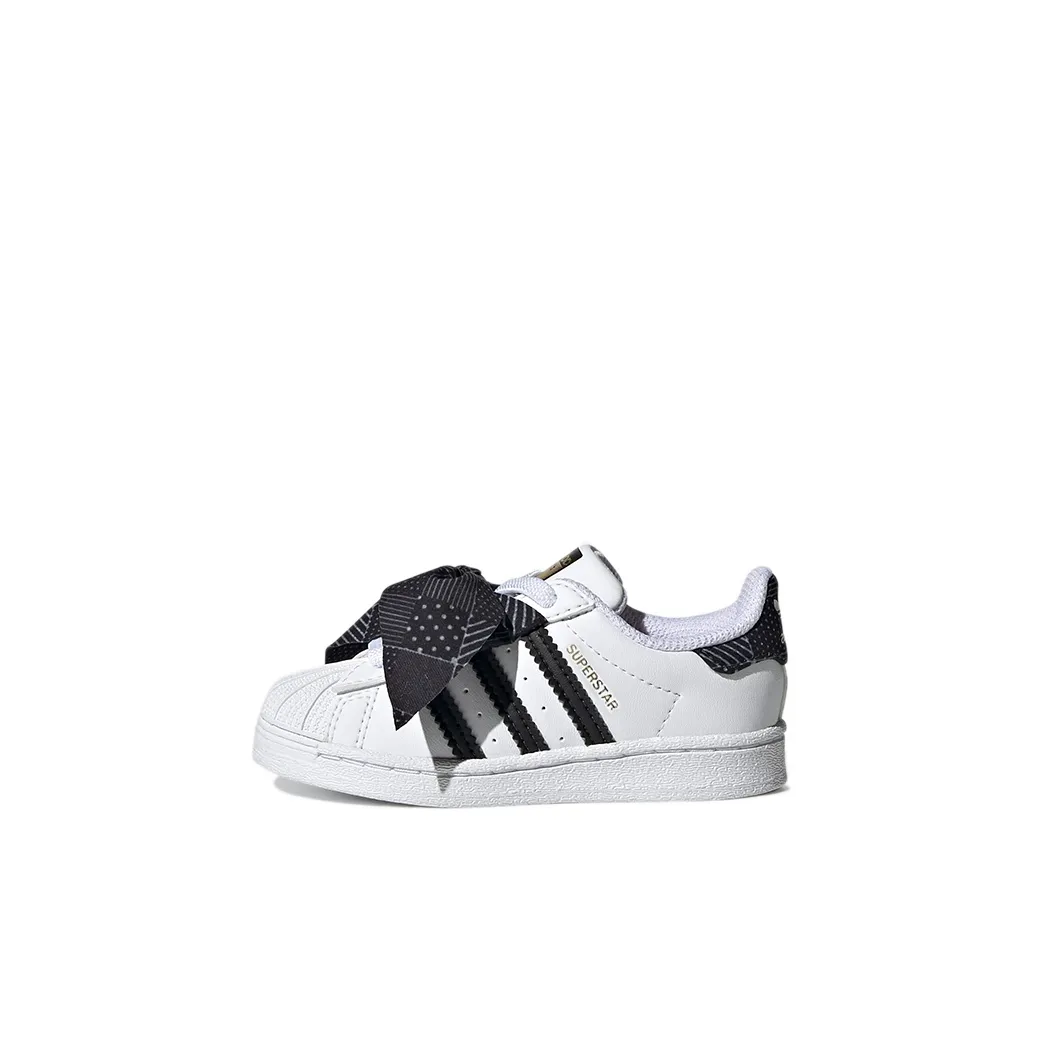 Adidas Originals SUPERSTAR Slip-Resistant Низкие Кеды Малыша Белый Золото Черный Infant и Toddler