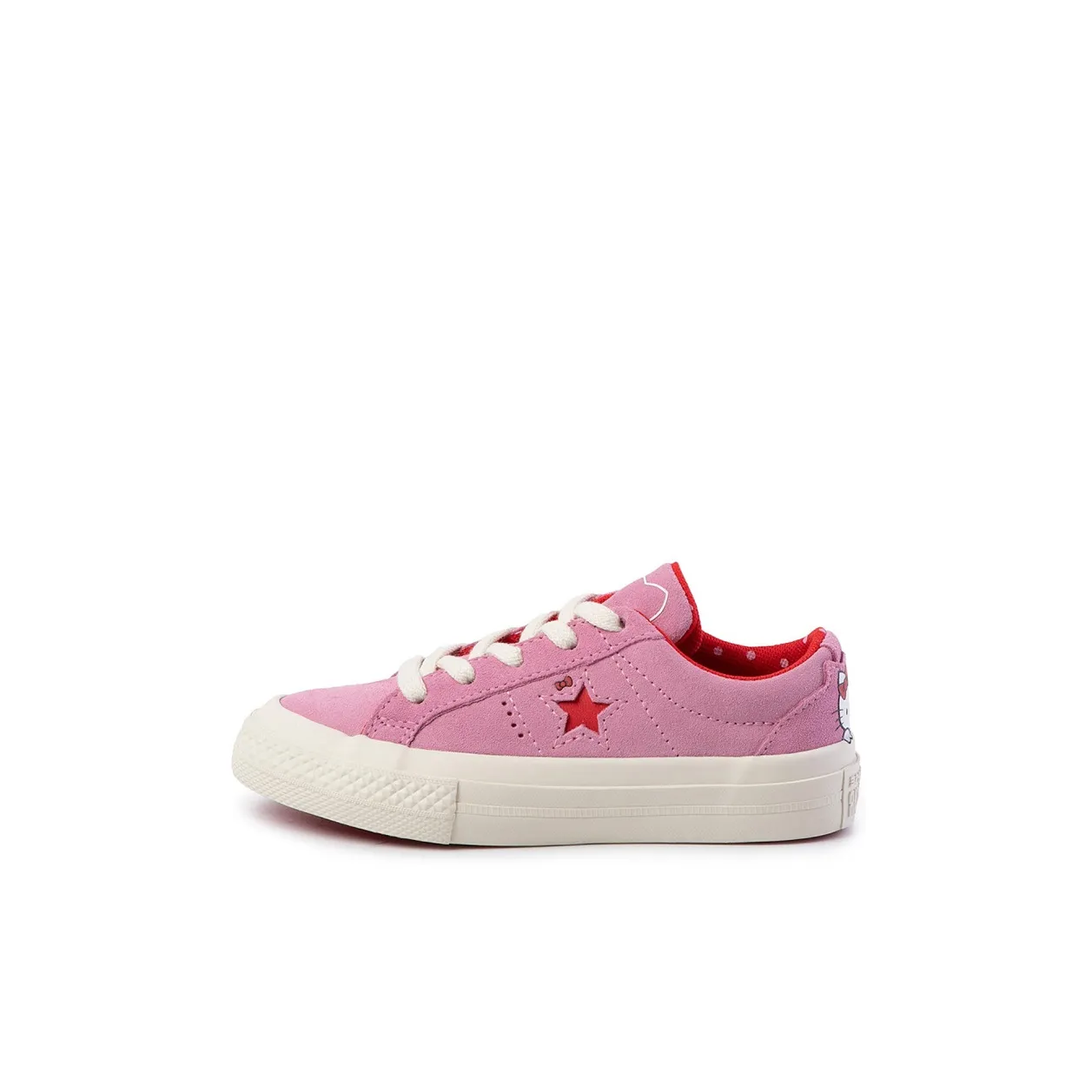 Hello Kitty x Converse ONE STAR O Low Скейтборд Кроссовки Розовые для детей 3-7 лет