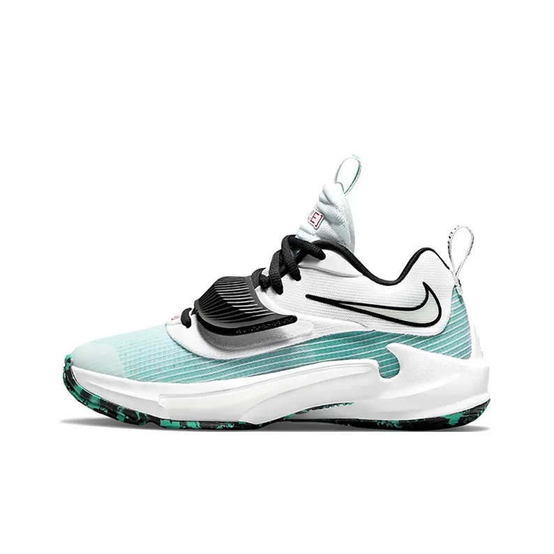 Nike Freak 3 Zoom Low Топ Детские Баскетбольные Кроссовки Озерный Зеленый