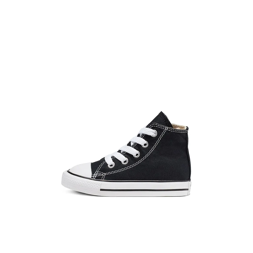 Converse Chuck Taylor All Star Износостойкие Высокие Кеды для Малышей Черно-Белые Для Младенцев и Малышей