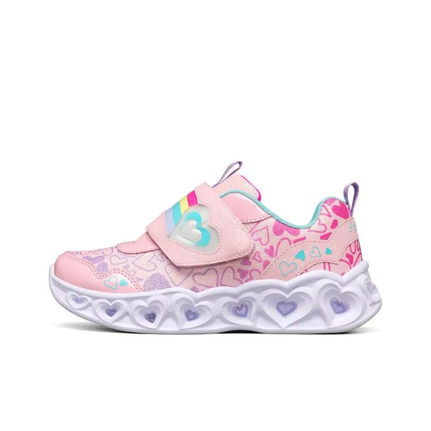 Skechers Heart Lights Low Топ Детские беговые кроссовки Розовый Подростки