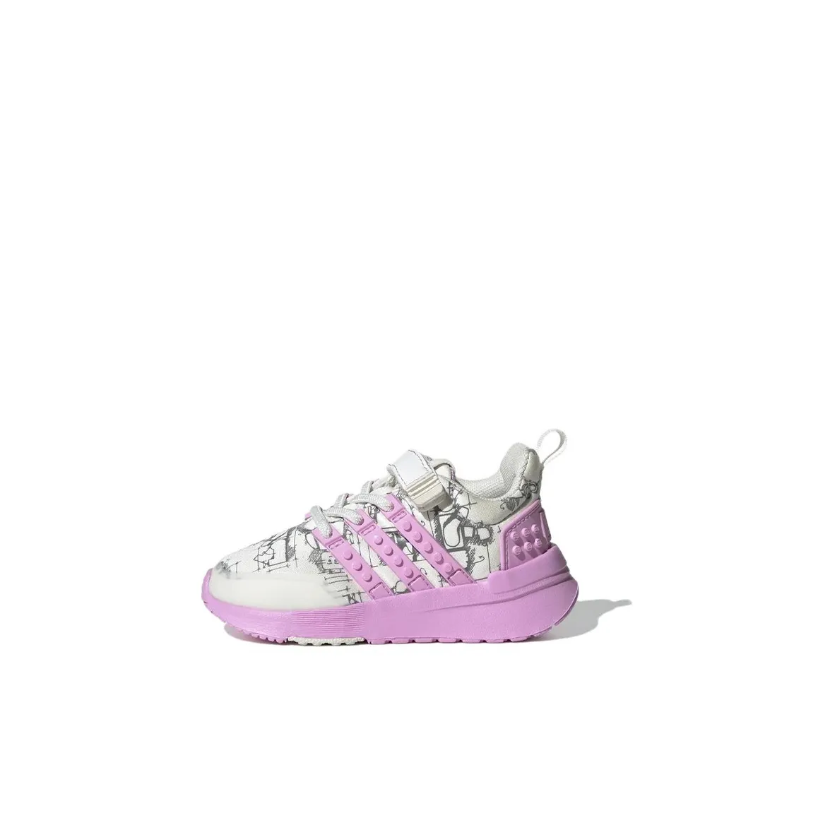 LEGO x Adidas Racer Tr K Slip Resistant Abrasion Resistant Низкий Топ Обувь для малышей Белый Infant And Toddler