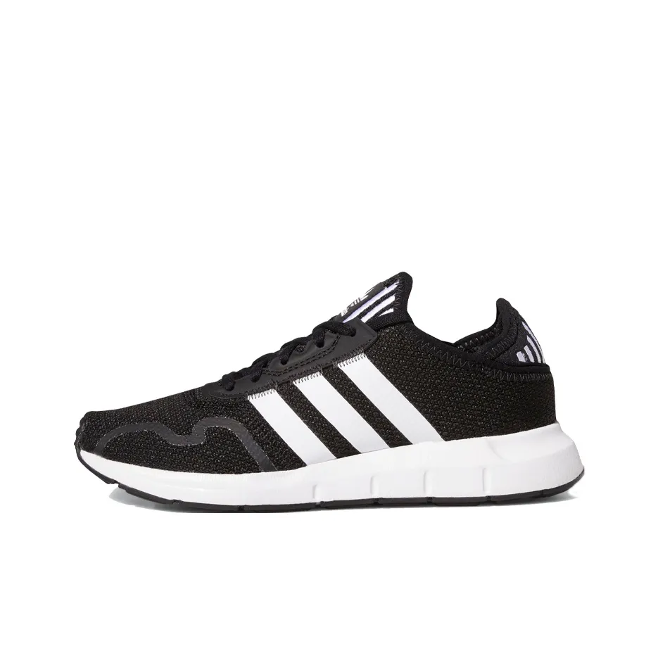 Adidas Originals Swift Run X Амортизация Низкий Топ Детские Беговые Кроссовки Черный Белый