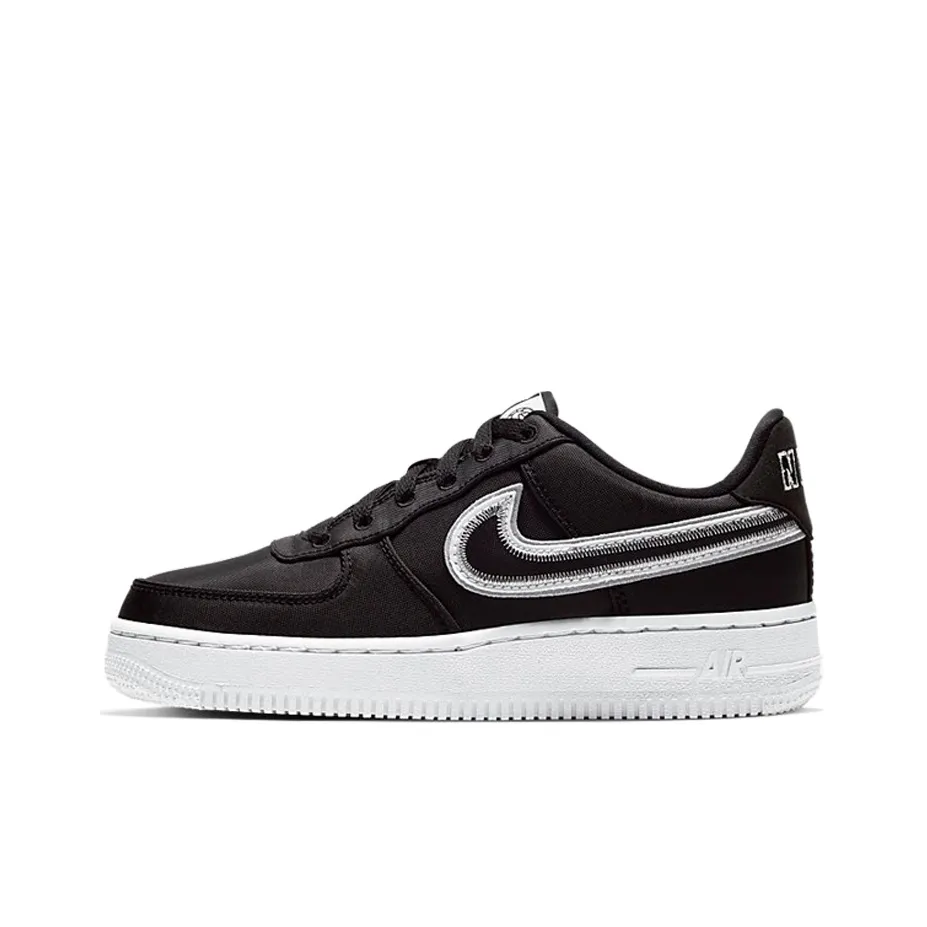 Nike Air FORCE 1 LV8 GS Low Топ Детские Скейтбординги Черный Белый Серый Подростки