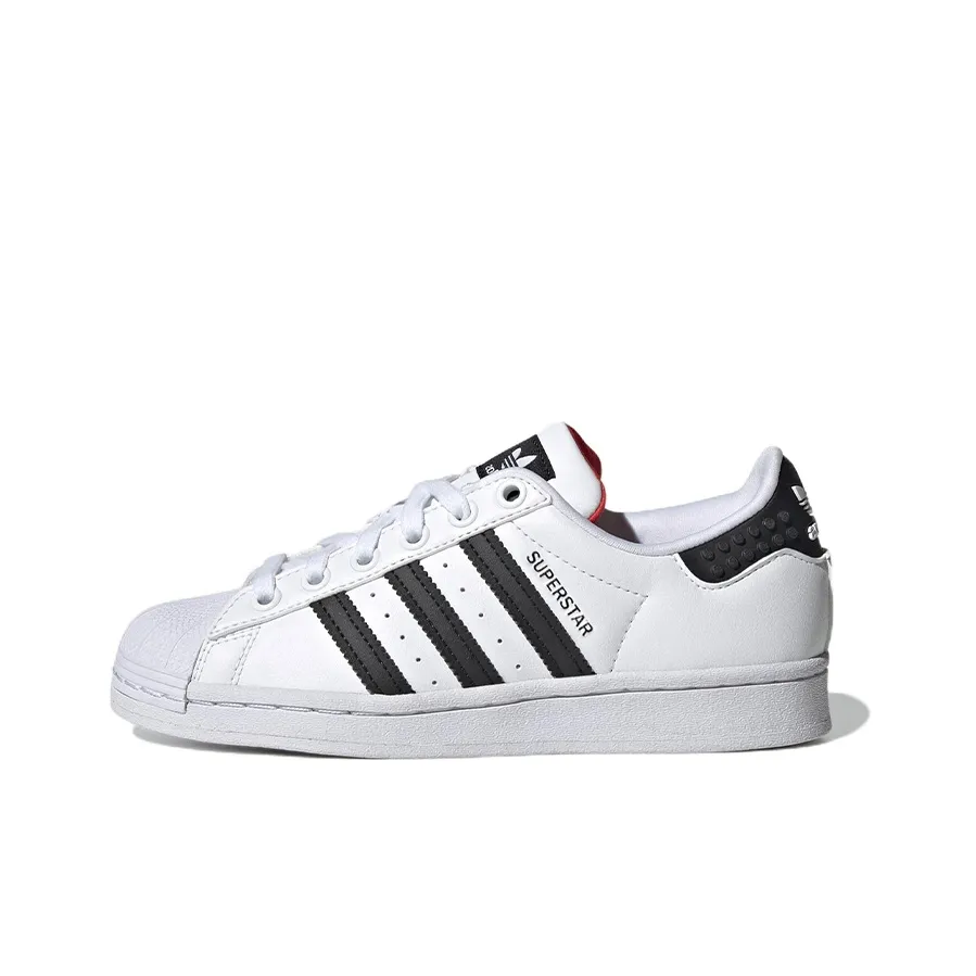 LEGO x Adidas Originals Superstar Collection J Anti Slip Wear Resistant Low Top Skateboard Shoes White