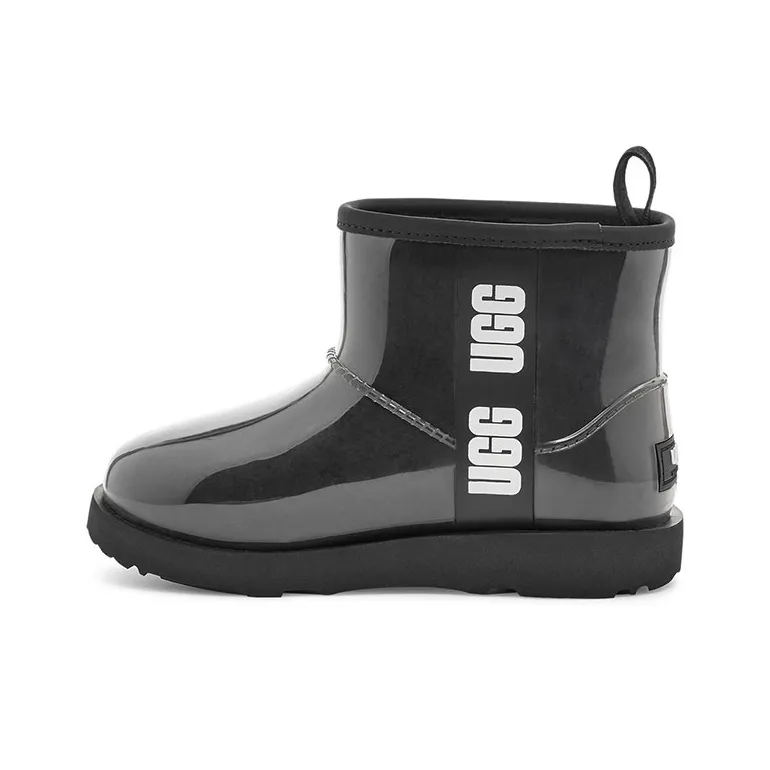 UGG CLASSIC CLEAR MINI Устойчивый к истиранию Водонепроницаемый Термобутсы Черные Подростки