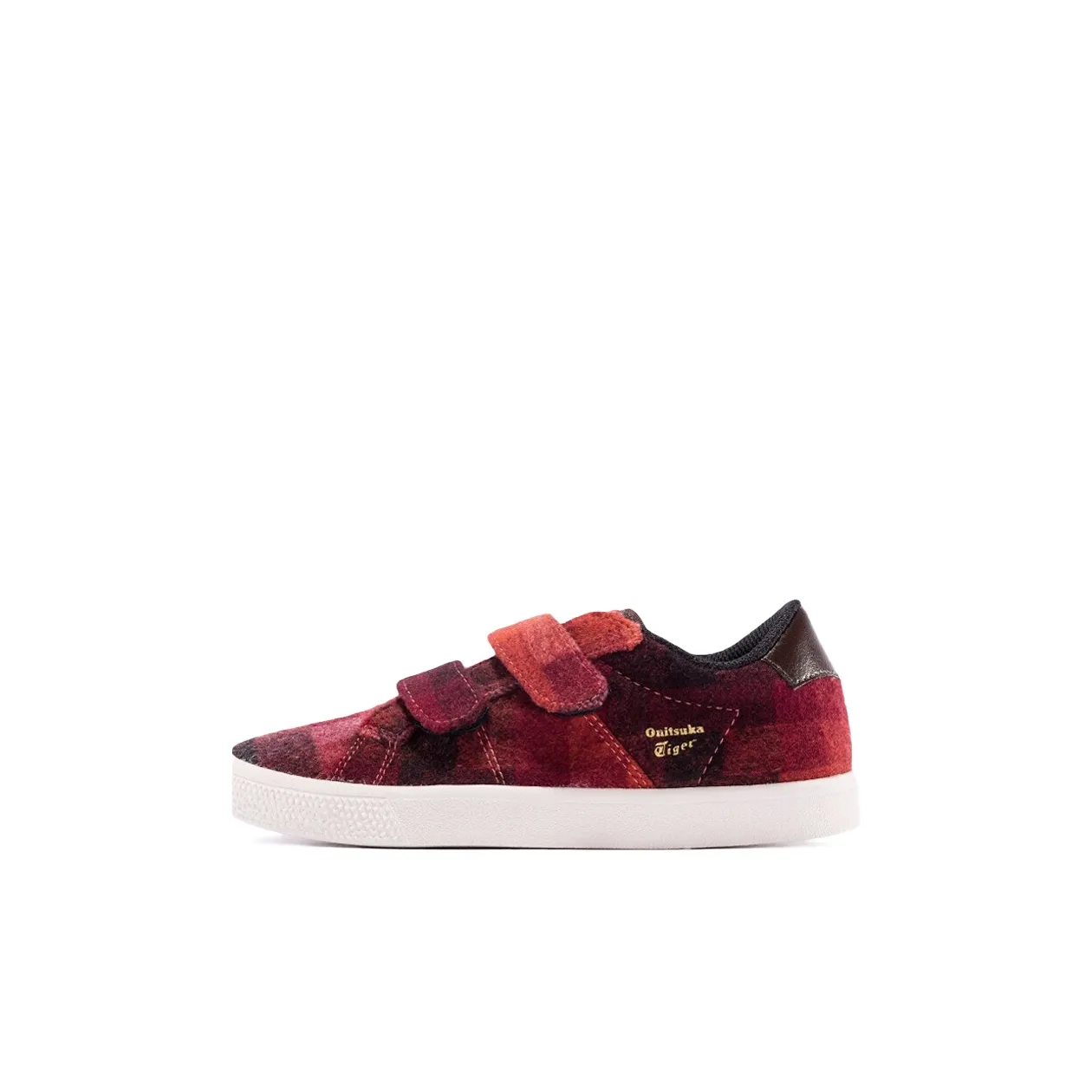 Onitsuka Tiger Lawnship PS Shock Absorbers Low Top Kids' Skateboarding Shoes Red Plaid Children Aged 3 7 Years Old