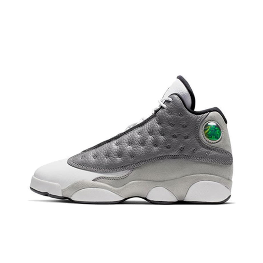 white and grey 13 jordans