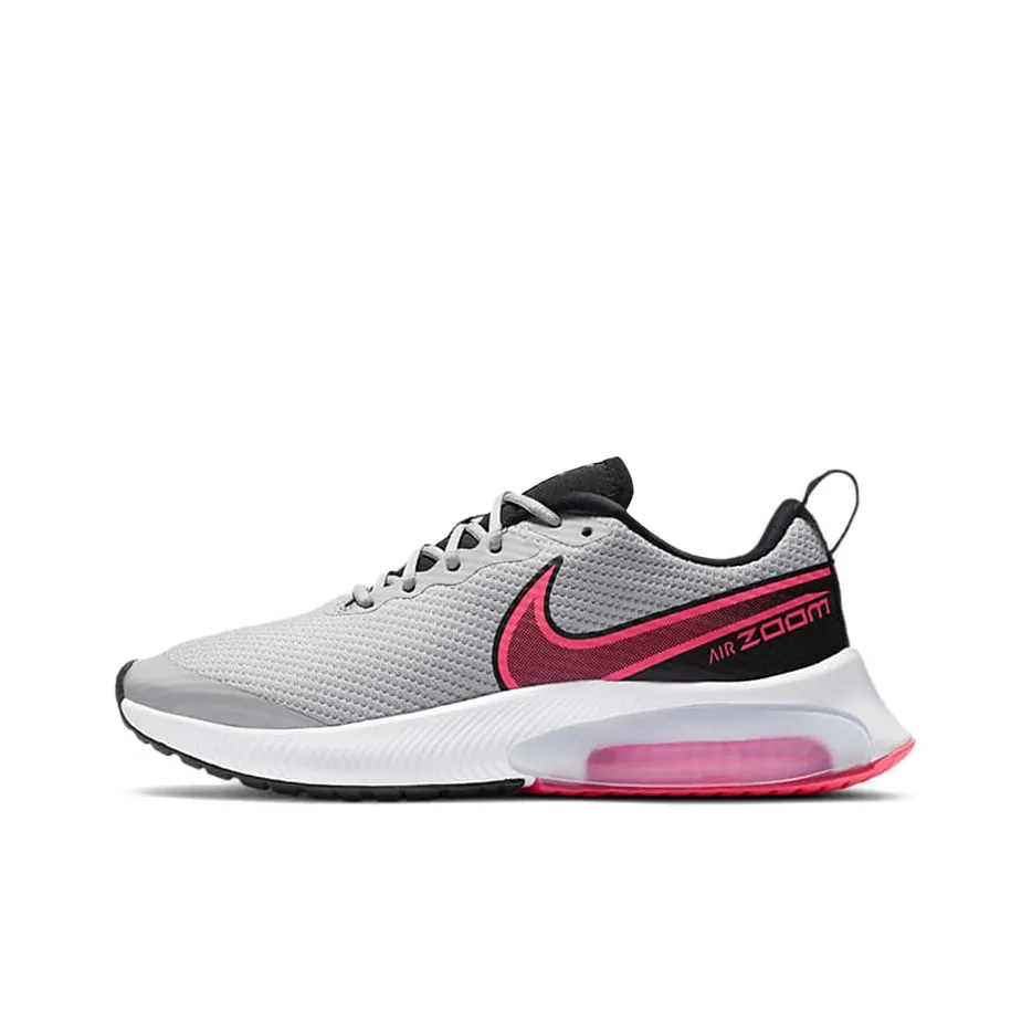 Nike Air Zoom Arcadia Abrasion Resistant Low Top Kids' Running Shoes Gray Pink