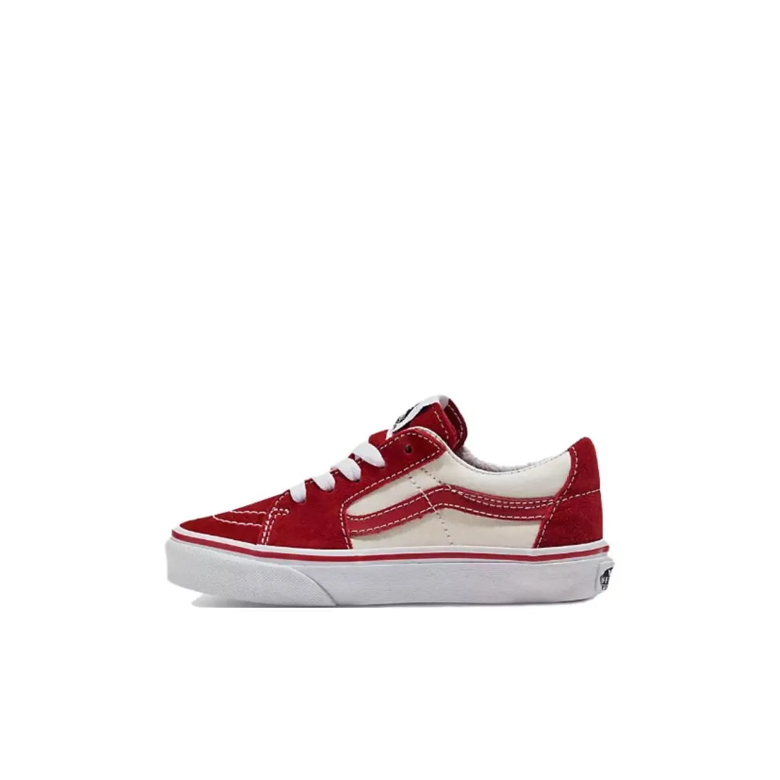 Vans SK8 Low Top Kids' Skateboarding Shoes White Red Kids'