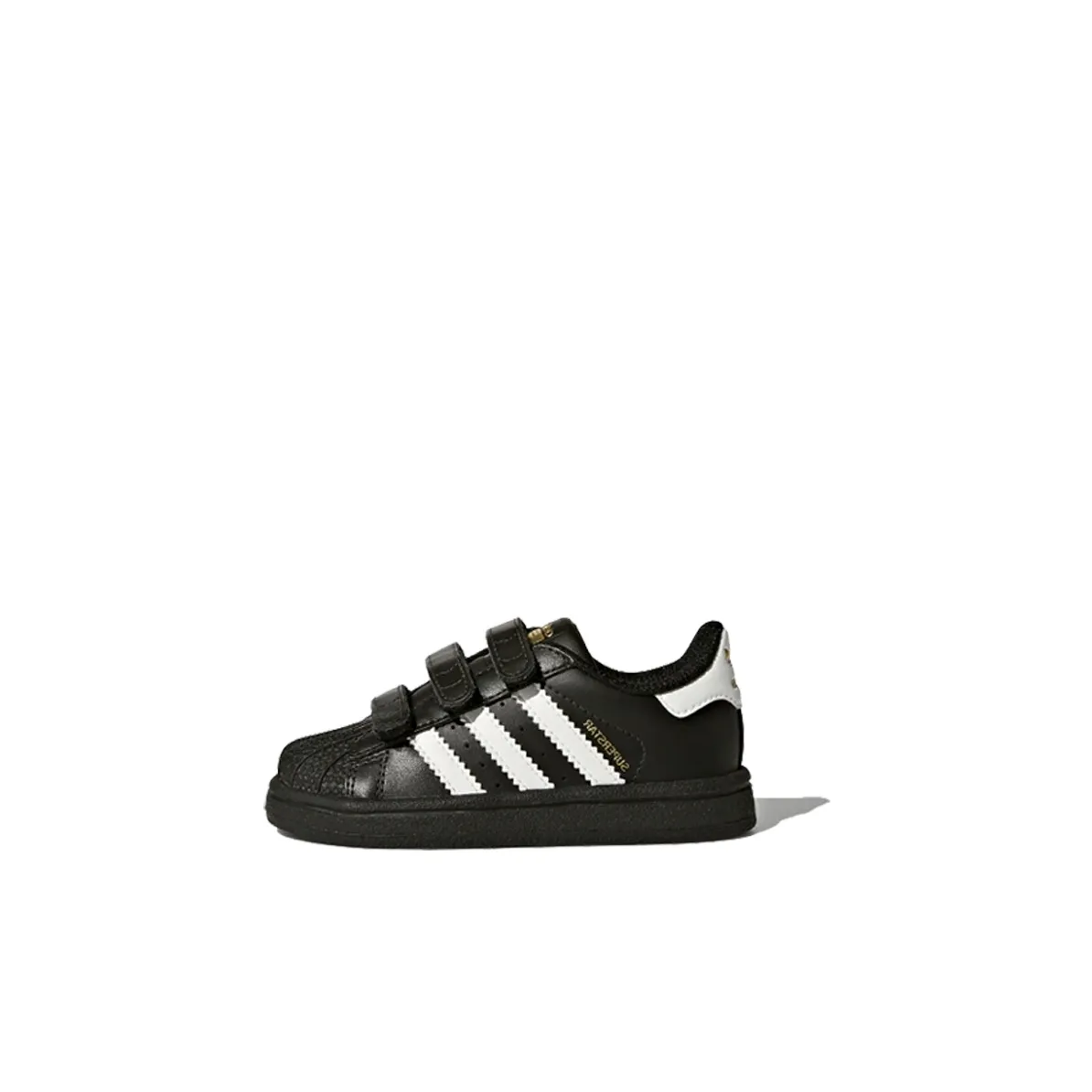 Adidas Originals SUPERSTAR CF противоскользящие низкие топы обувь для малышей черный белый для младенцев и малышей