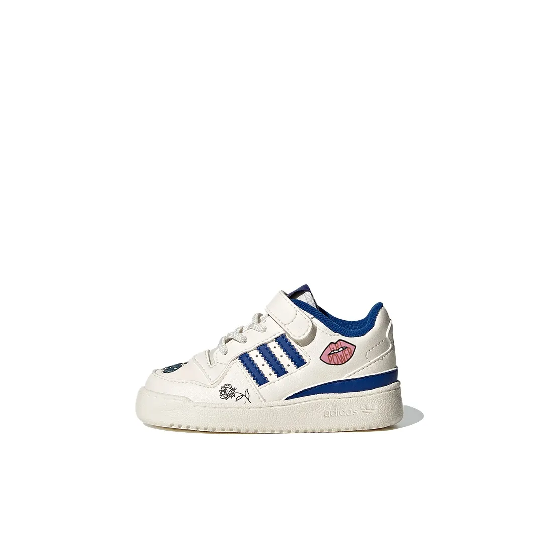 Adidas Originals FORUM Low El I Low Топ Обувь для малышей Белый и синий цвет Infant And Toddler
