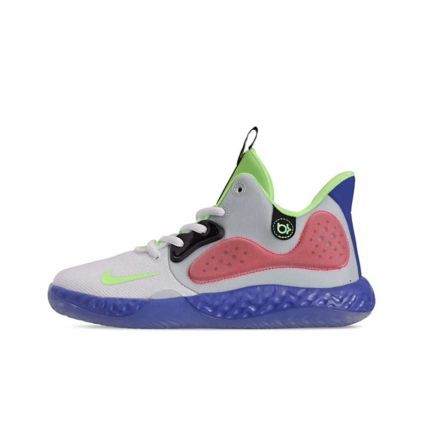 Nike KD Trey 5 VII KD 5 Slip-resistant Lightweight Cushioning Low-top Детские баскетбольные кроссовки Blue Pink Teenagers