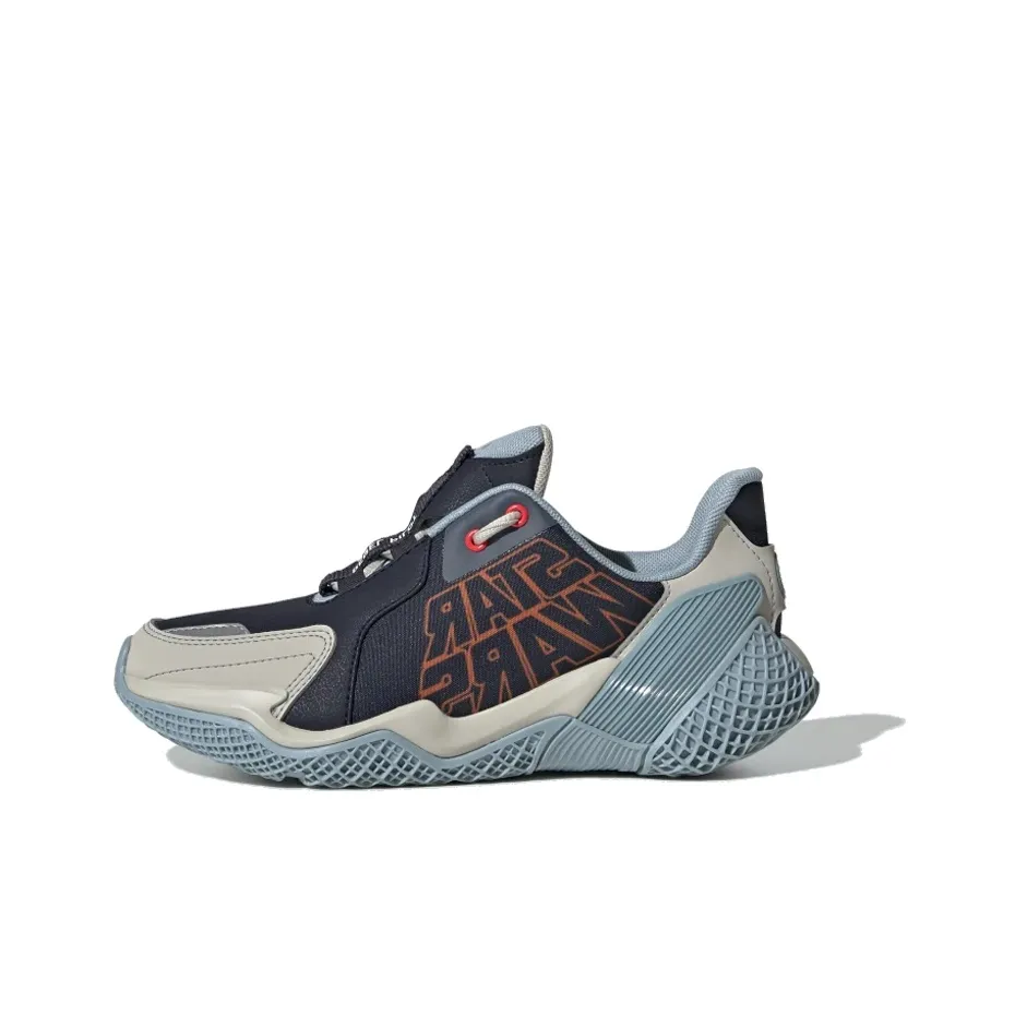Adidas Star Wars 4uture Runner J Non Slip Легкий Низкий Топ Детская Беговая Обувь Синий Коричневый Подростки
